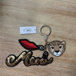 Kate Spade Gold and Red Keychain